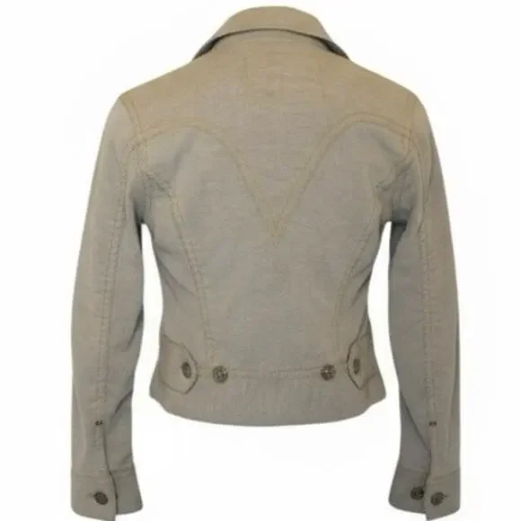 Vintage Levi’s Type I Iconic Corduroy Trucker Jacket Women’s Small Mushroom Gray - Picture 3 of 6